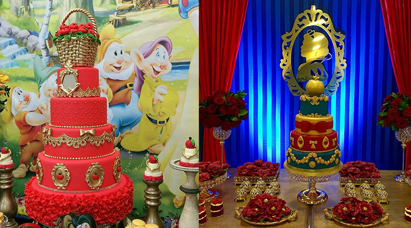 Artigos de festa branca de neve